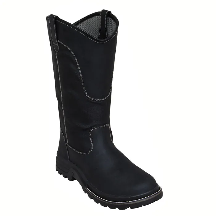 Refined Polished Rubber Sole Everyday Tall Riding Boots