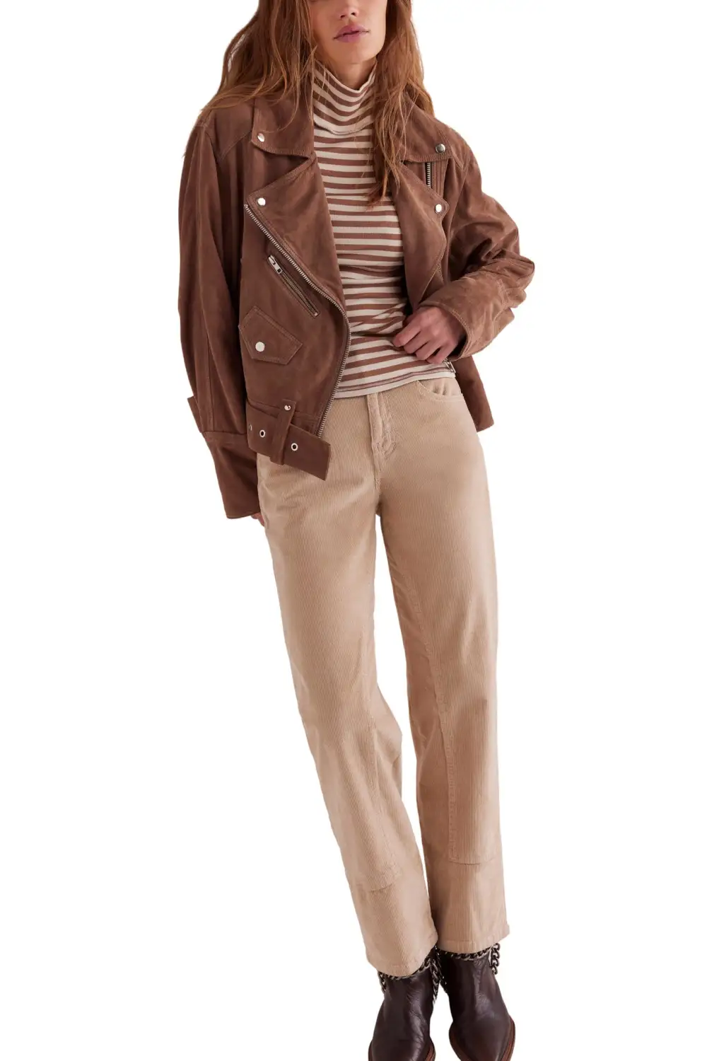 Striped Ribbed Fitted Top