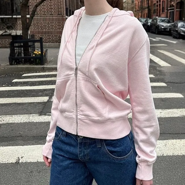 Hooded Zip-Front Zip-Up Hoodie