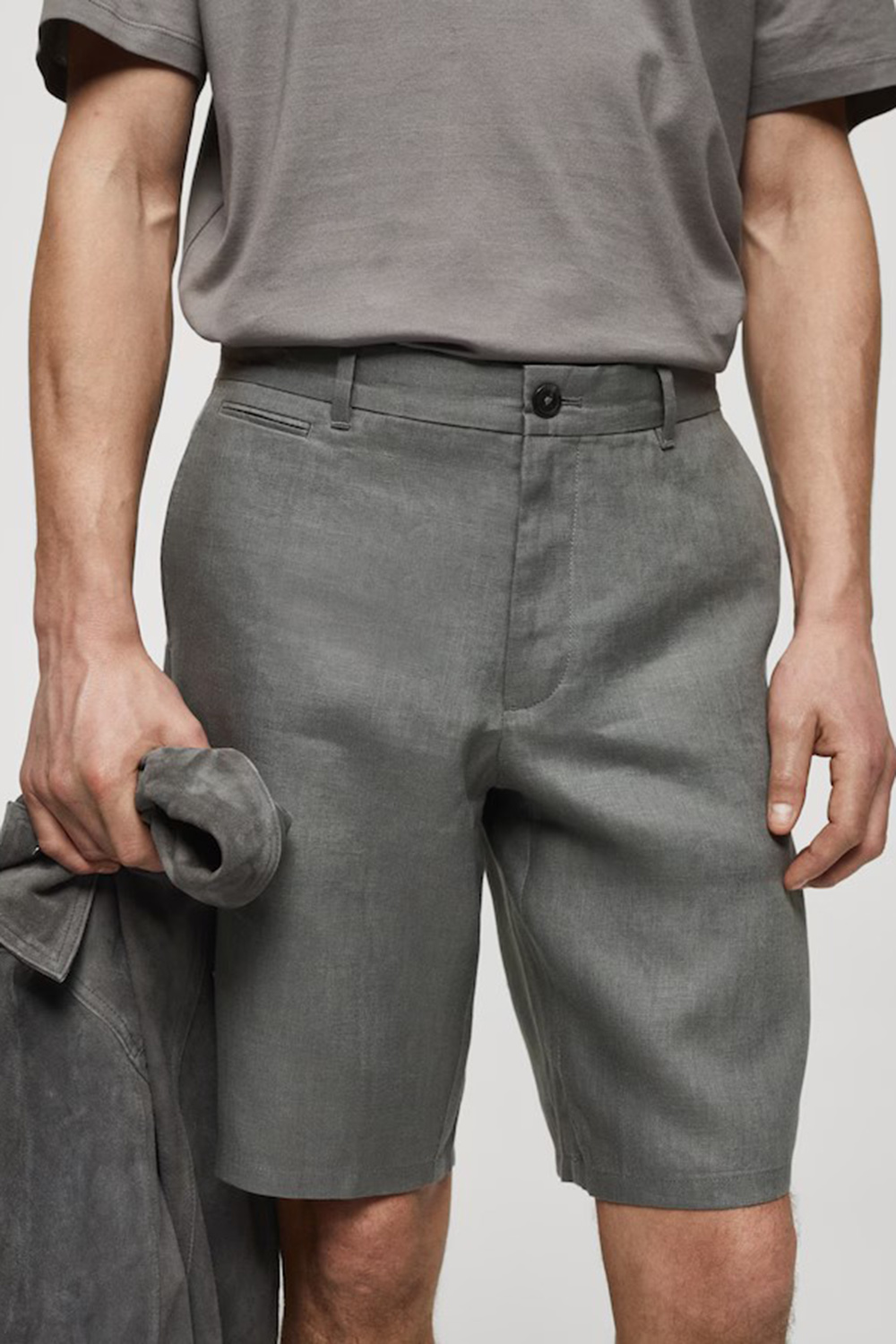 Slim-Fit 100% Linen Shorts