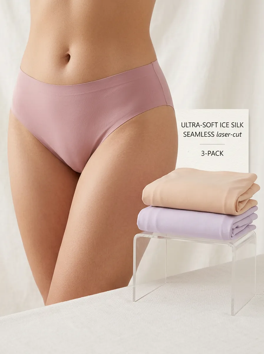 Women's Classic Laser-Cut Seamless Three-Pack Panties