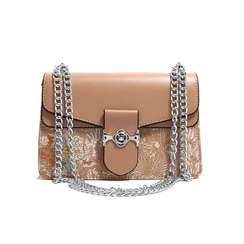 Printed Chain Shoulder Bag
