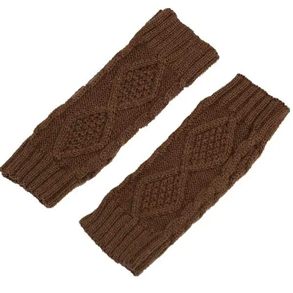 Knitted Wool Warm Half Finger Mitts 80899494C