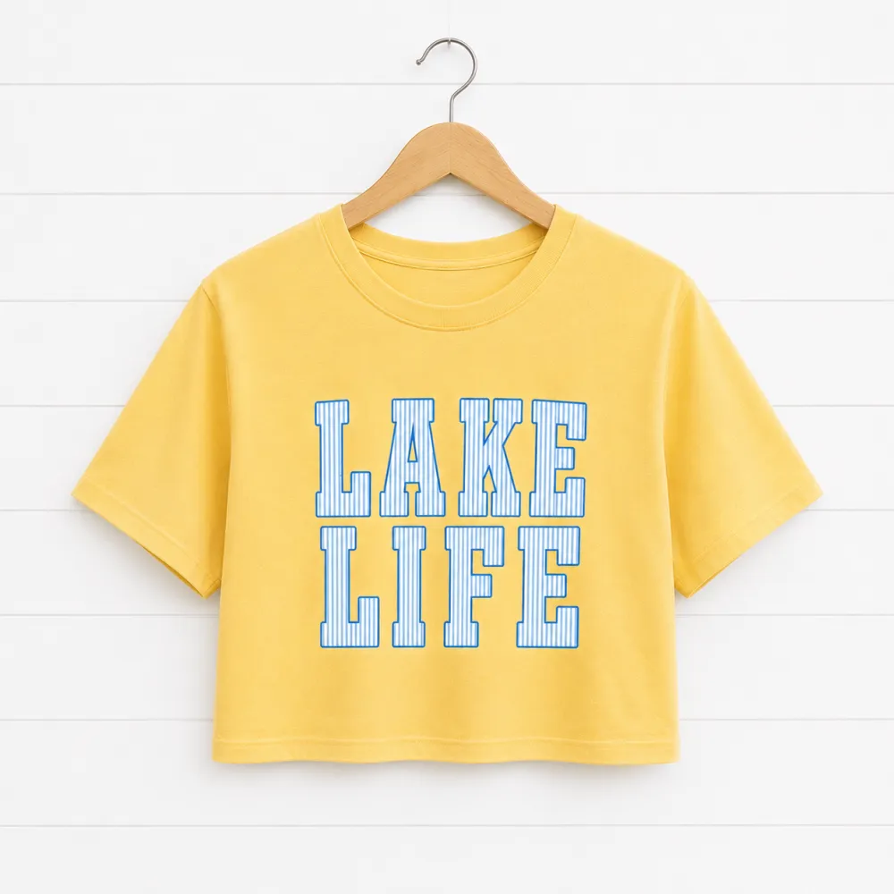 Lake Lifestyle Graphic Cropped Graphic Tee
