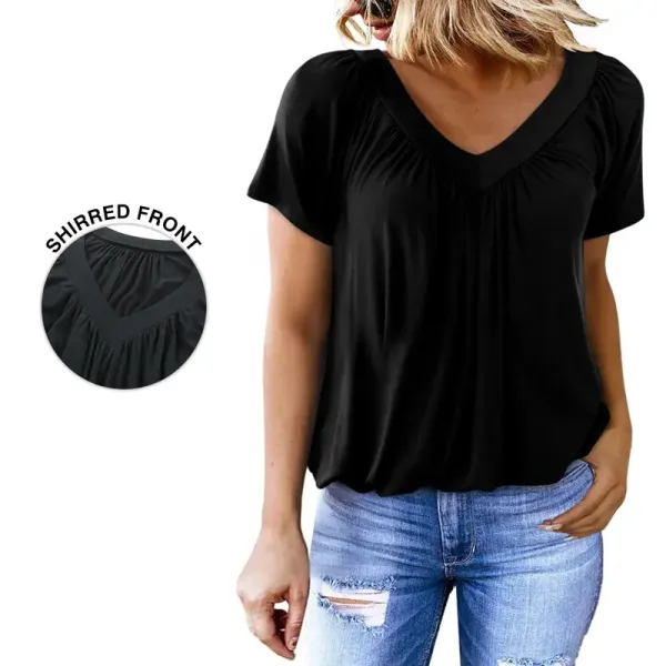Women'S Casual Summer Short Sleeve V Neck Tops T-Shirts 🔥8-Pack - All Colors Included, Only $24
