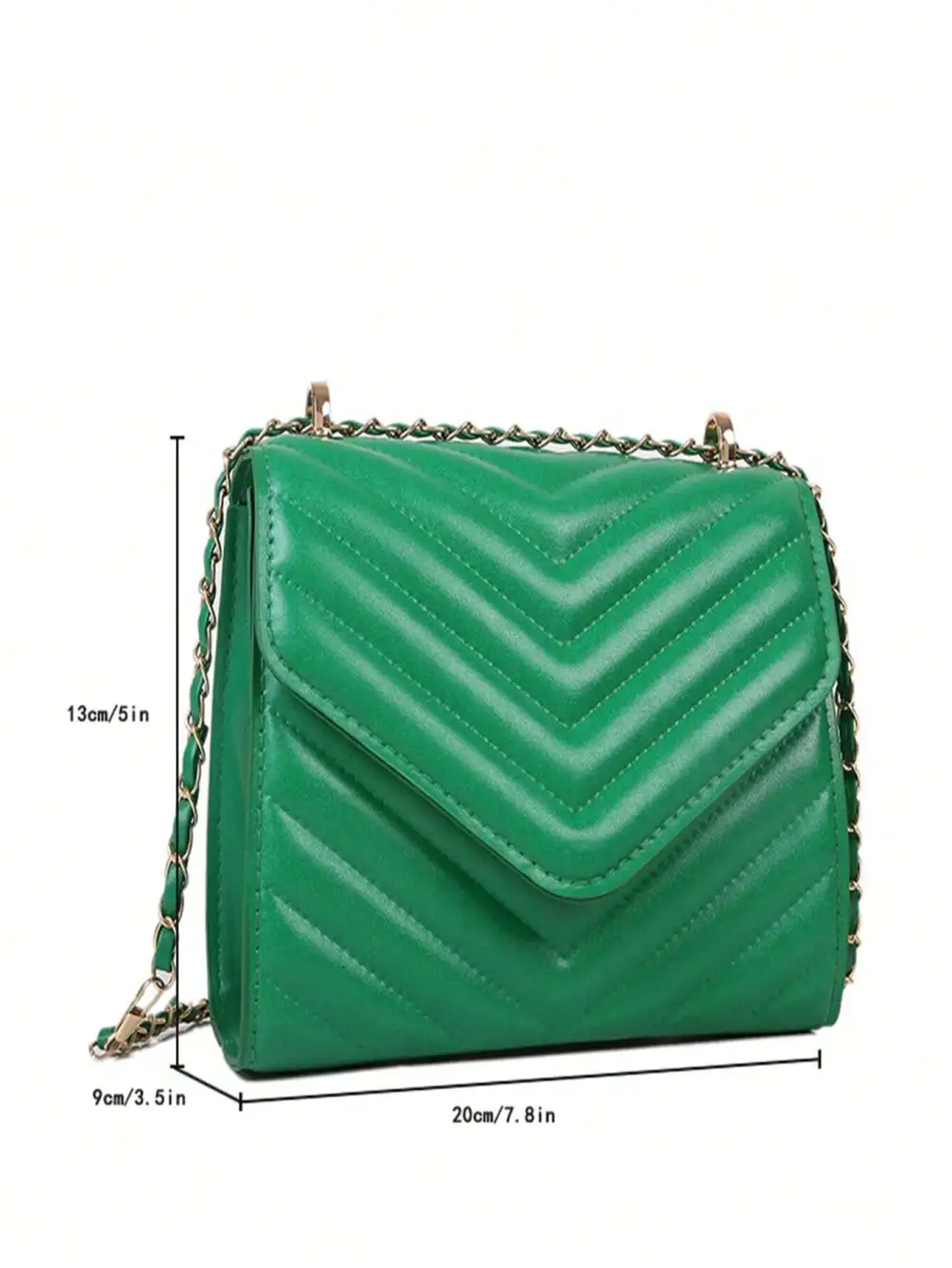 Flap Square Bag Quilted Pattern Minimalist