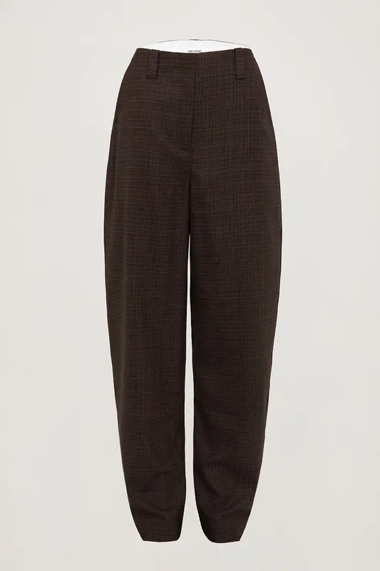 Ganache High-Rise Bow Leg Pants
