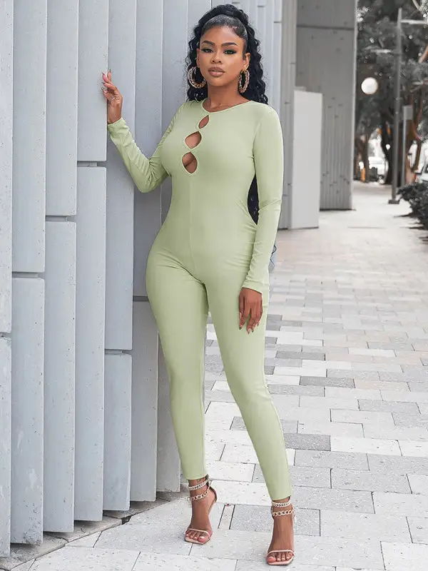 Clean Slim Fit Hip Lifting Jumpsuit