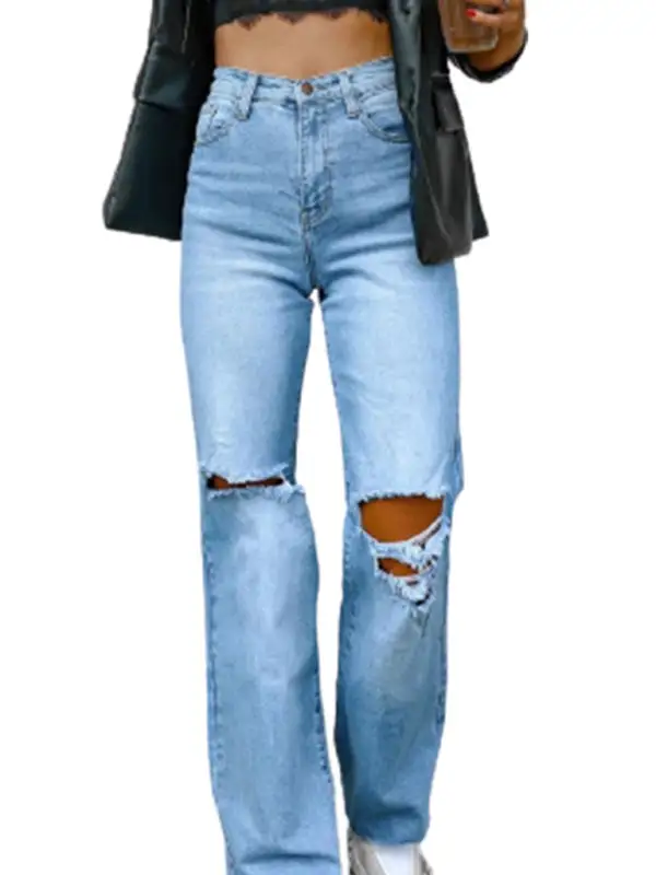 Smooth Flare Leg Denim Jeans