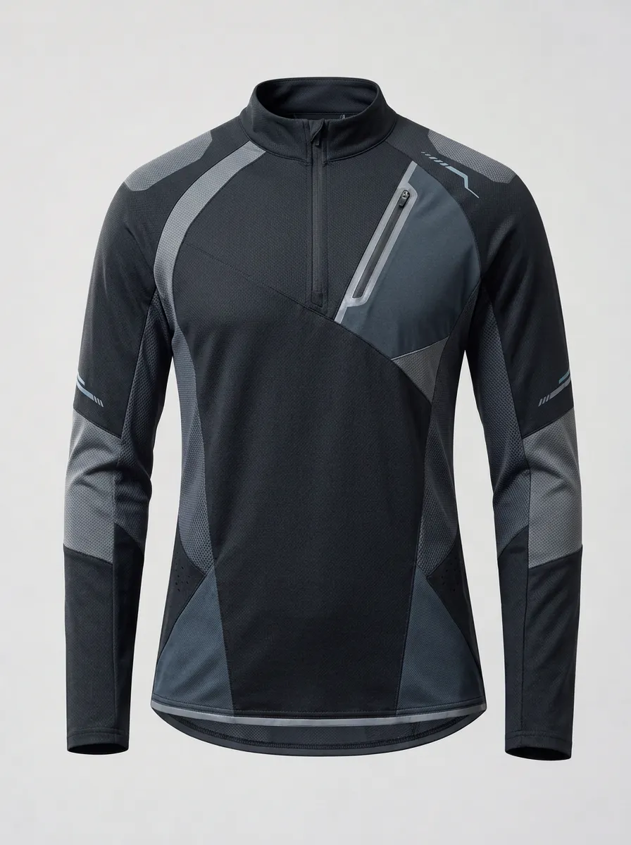 Men's Sportswear Tactical Geometric Printed Quarter Zip Shirt