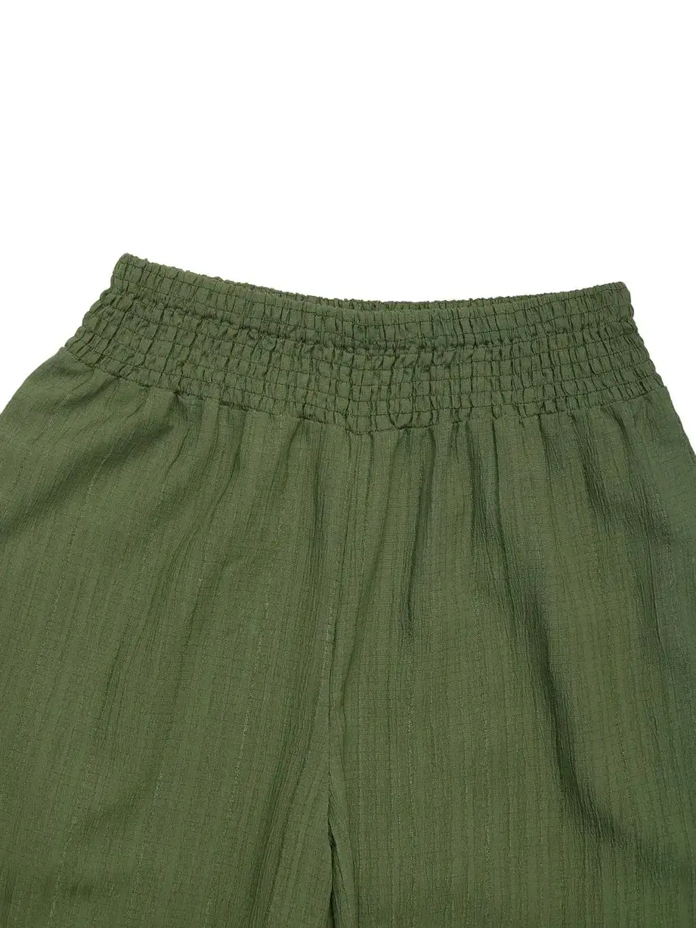 Relaxed Smocked Wide Leg Pants