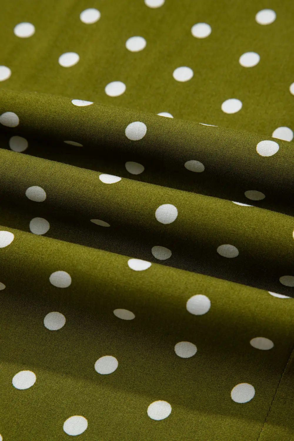 Polka Dot Printed Smocked Maxi Dress