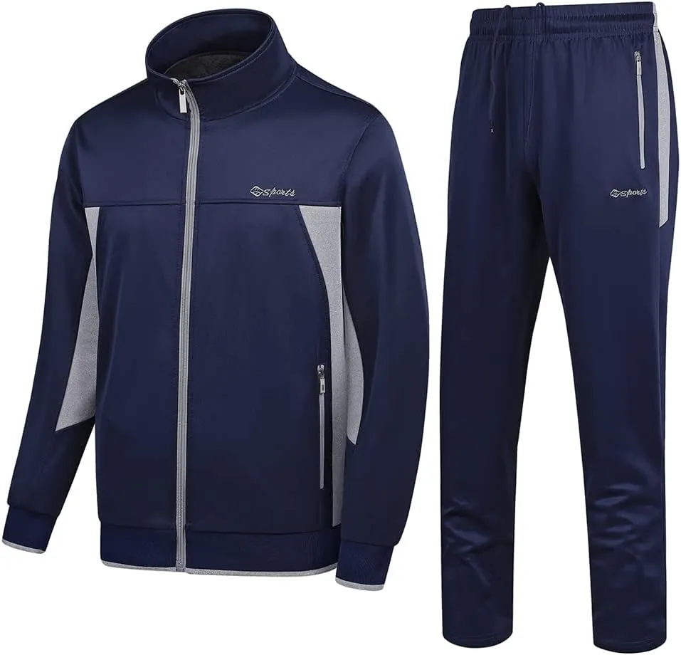 Men's Casual Athletic Tracksuit Long Sleeve Sweatsuit