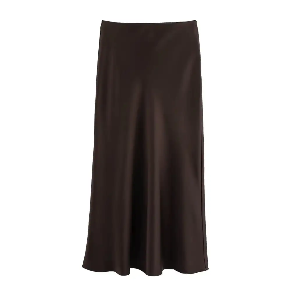 Satin Silk A-Line Skirt