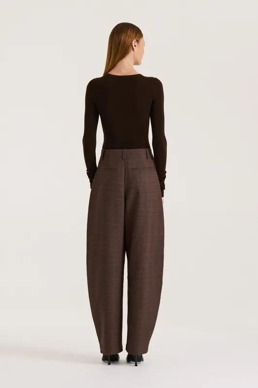 Ganache High-Rise Bow Leg Pants