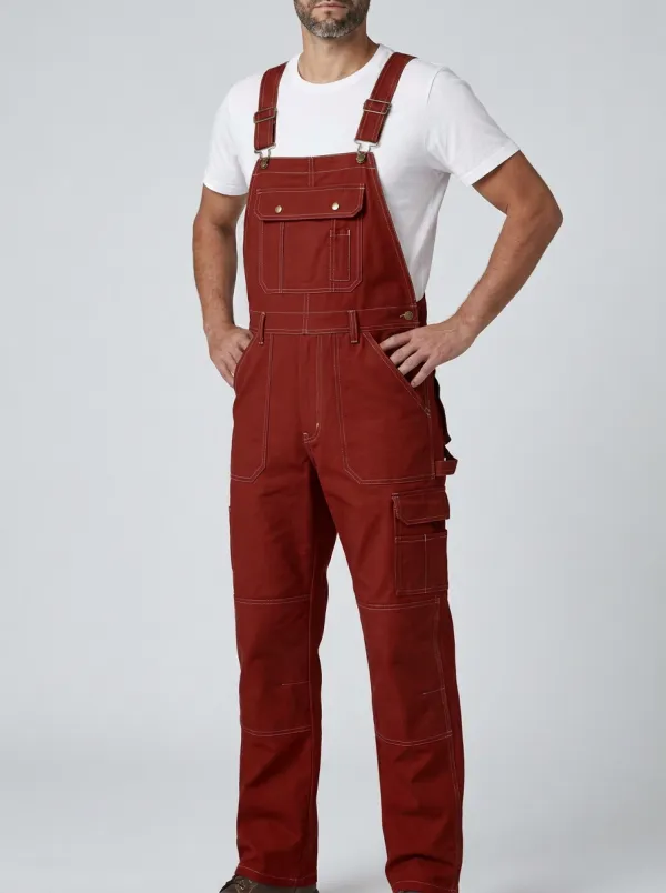 Men's Field Multi-Pocket Bib Work Overalls
