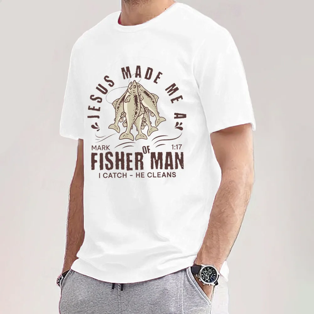 Fish Circle Print T-Shirts