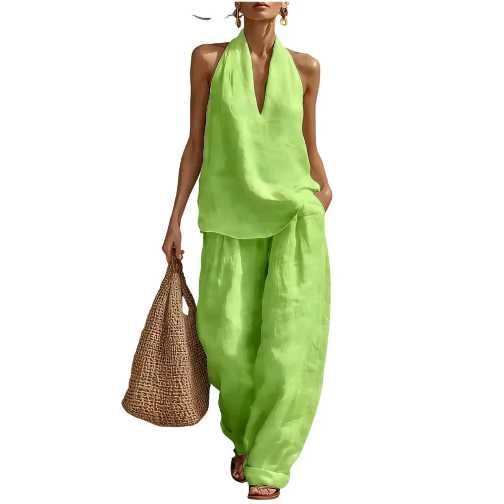 Boho Linen Two Piece Set