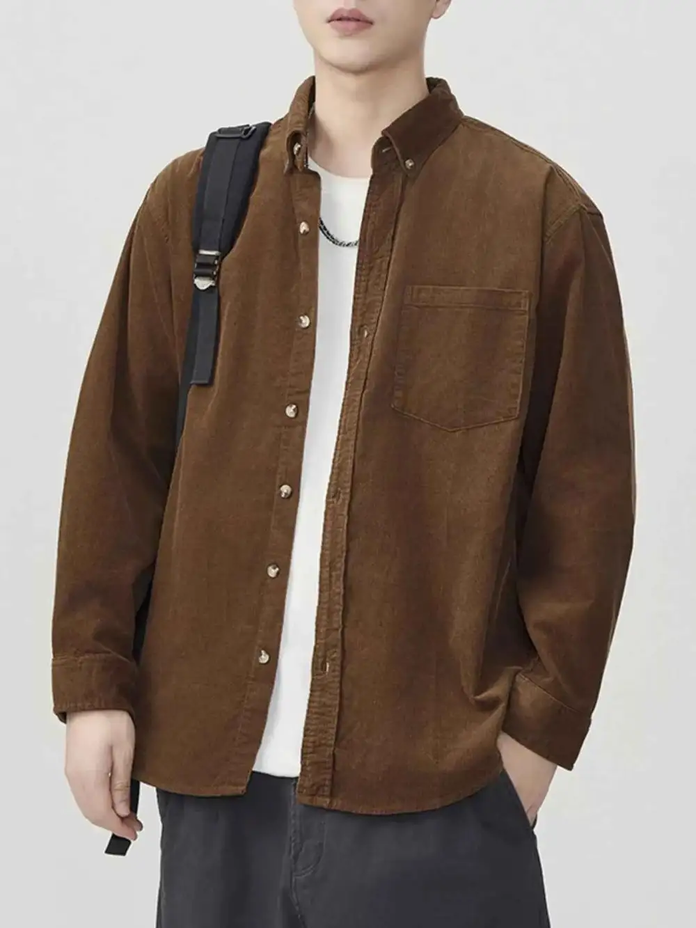 Modern Button Up Long Sleeve Shirt