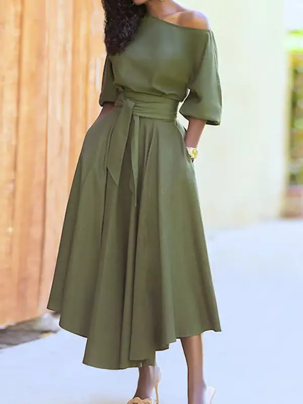 Tie Waist Dress Casual