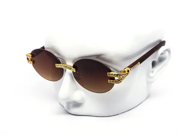 12-Pack Rimless Oval Gradient Sunglasses
