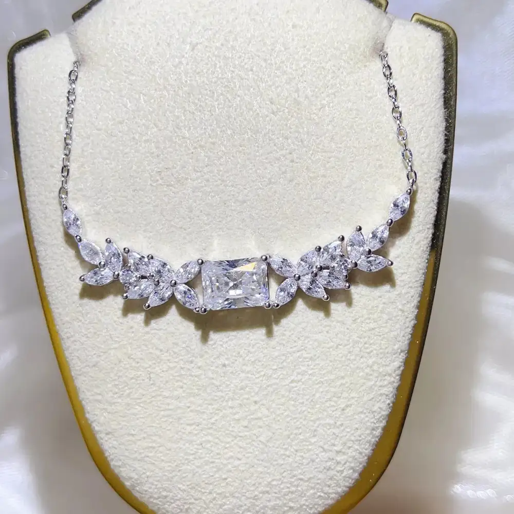 Versatile Sterling Silver Moissanite Necklace