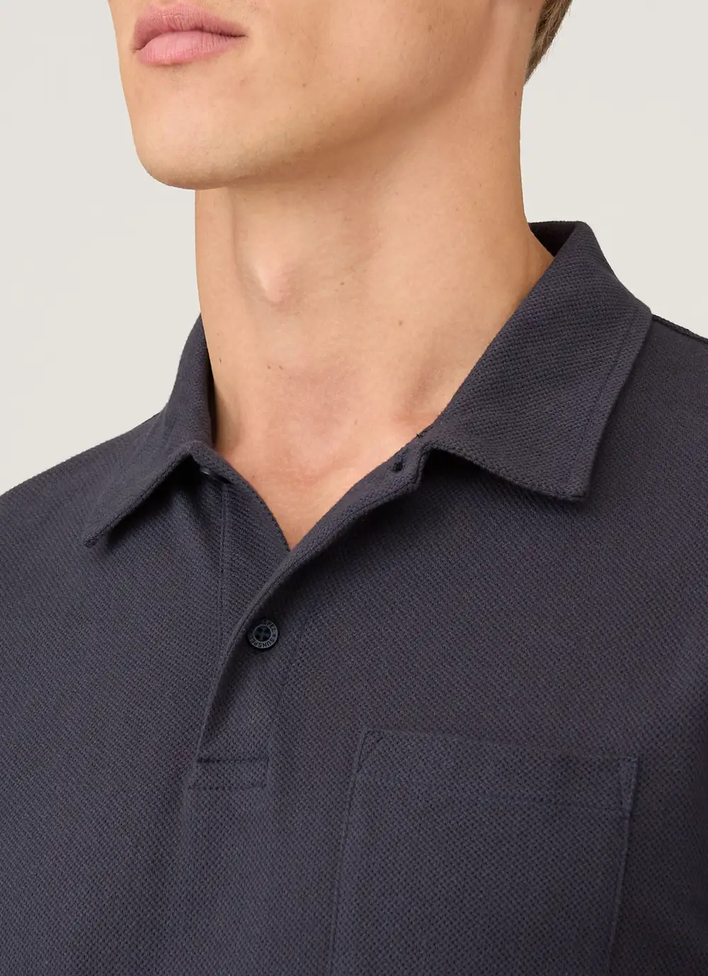 Refined Everyday Slim Fit Mesh Cotton Short Sleeve Polo Shirt