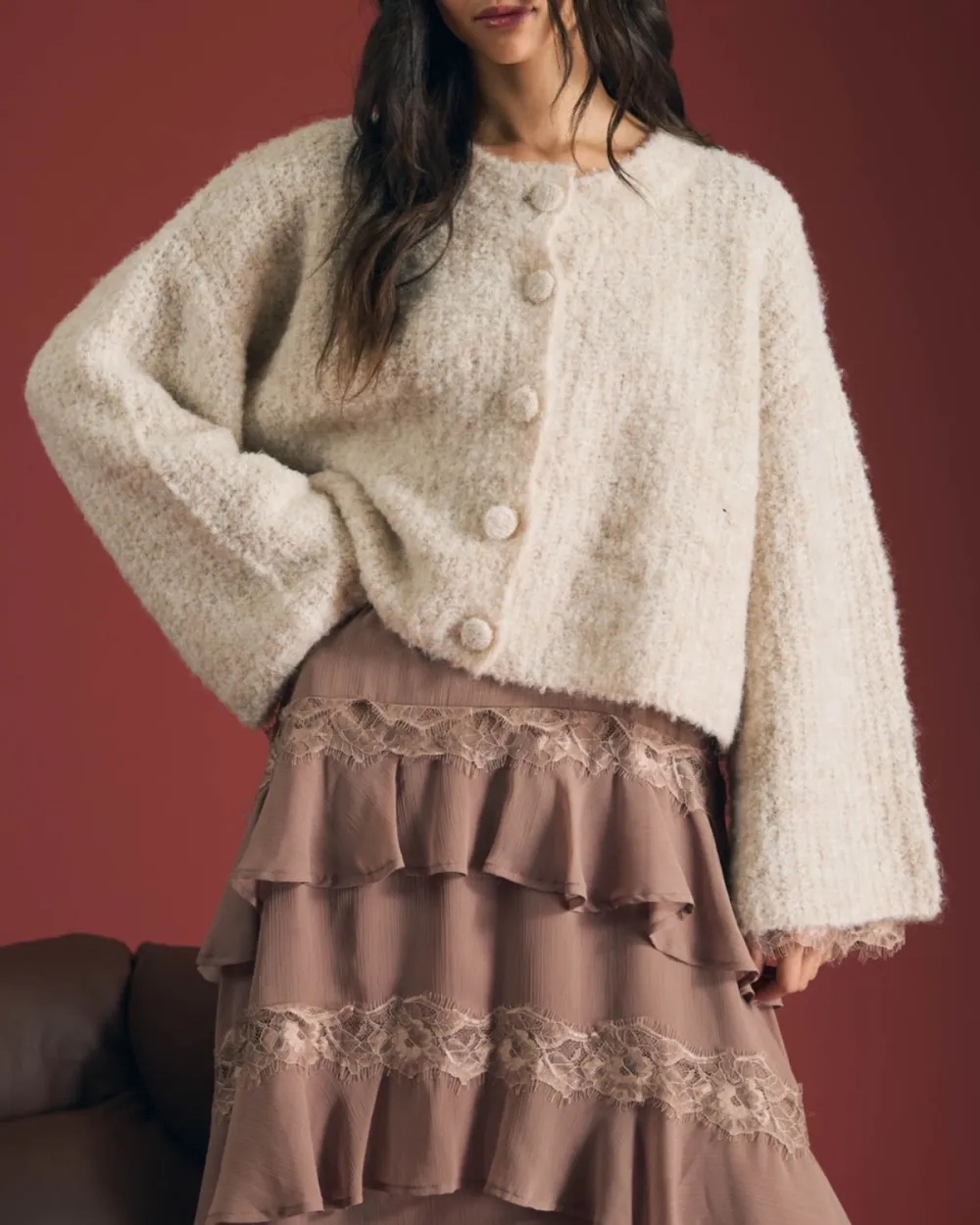 Fuzzy Knit Cardigan