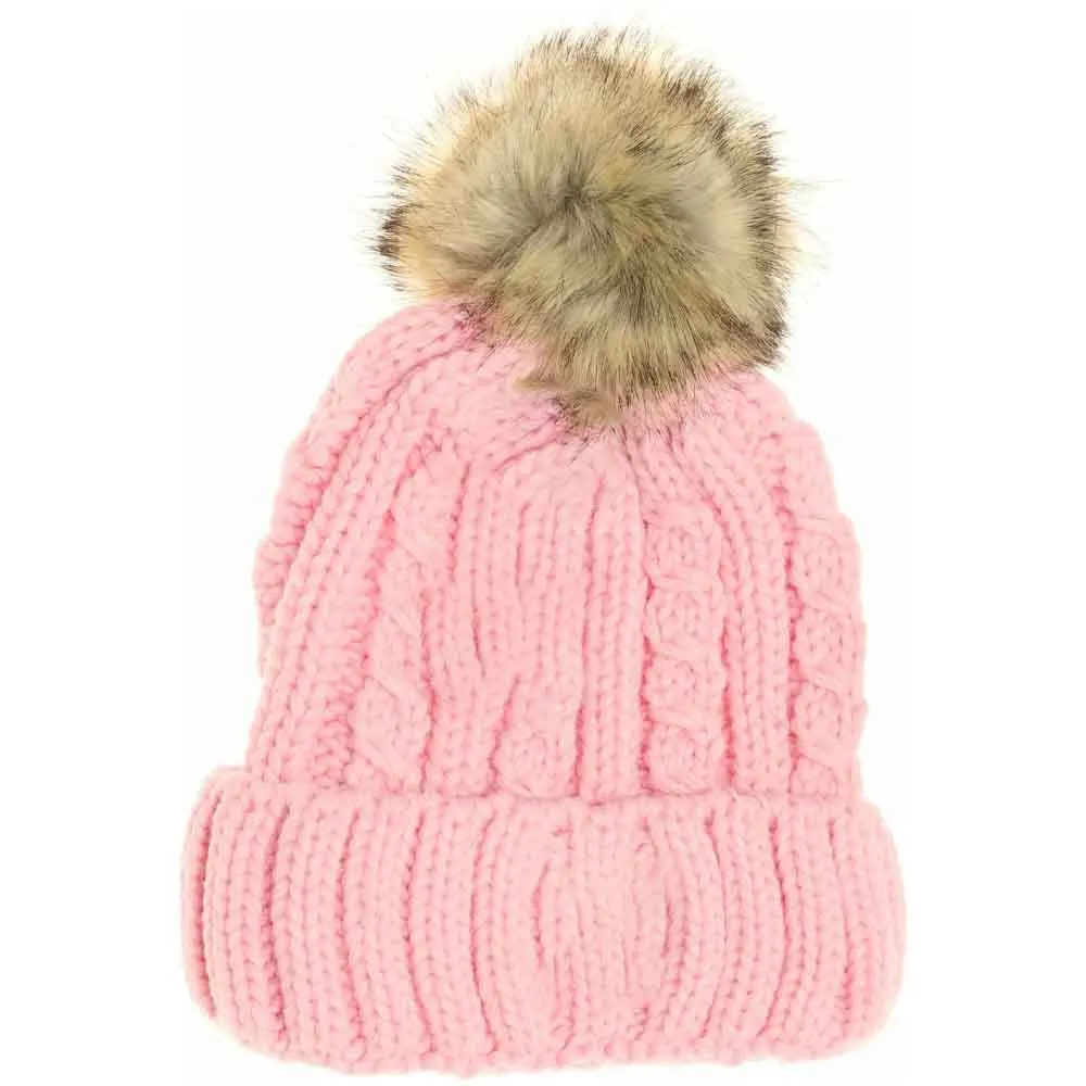 Ribbed Pom Beanie