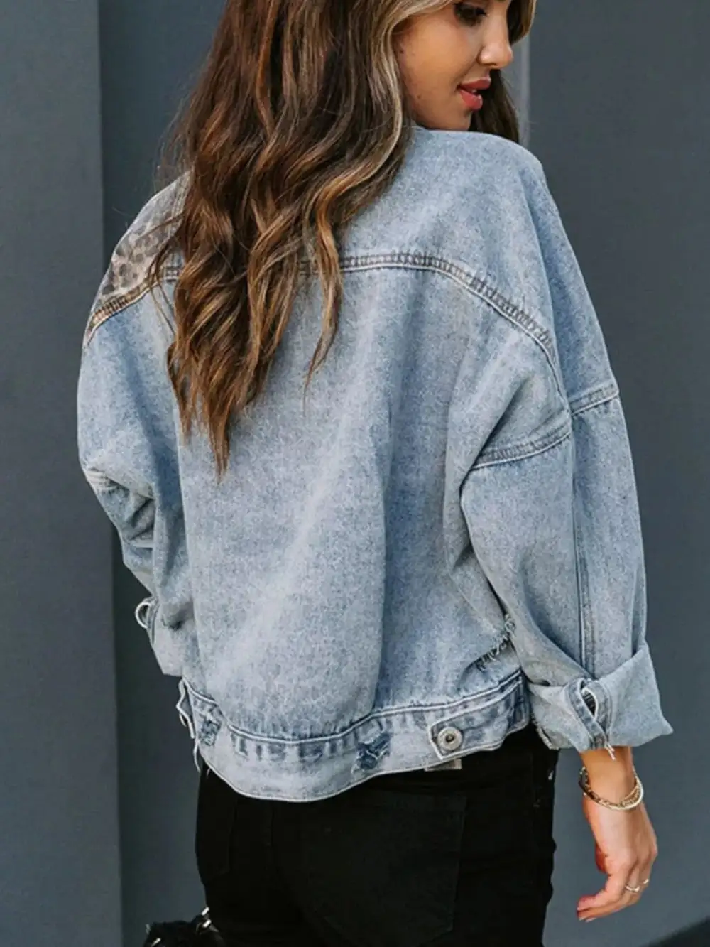Leopard Print Patchwork Jacket
