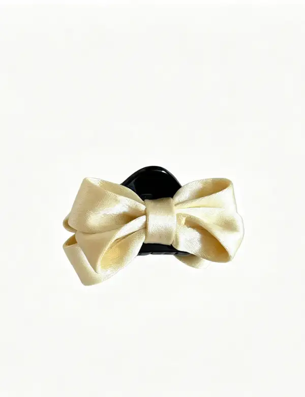 Satin Bow Shape Hair Clip Claw