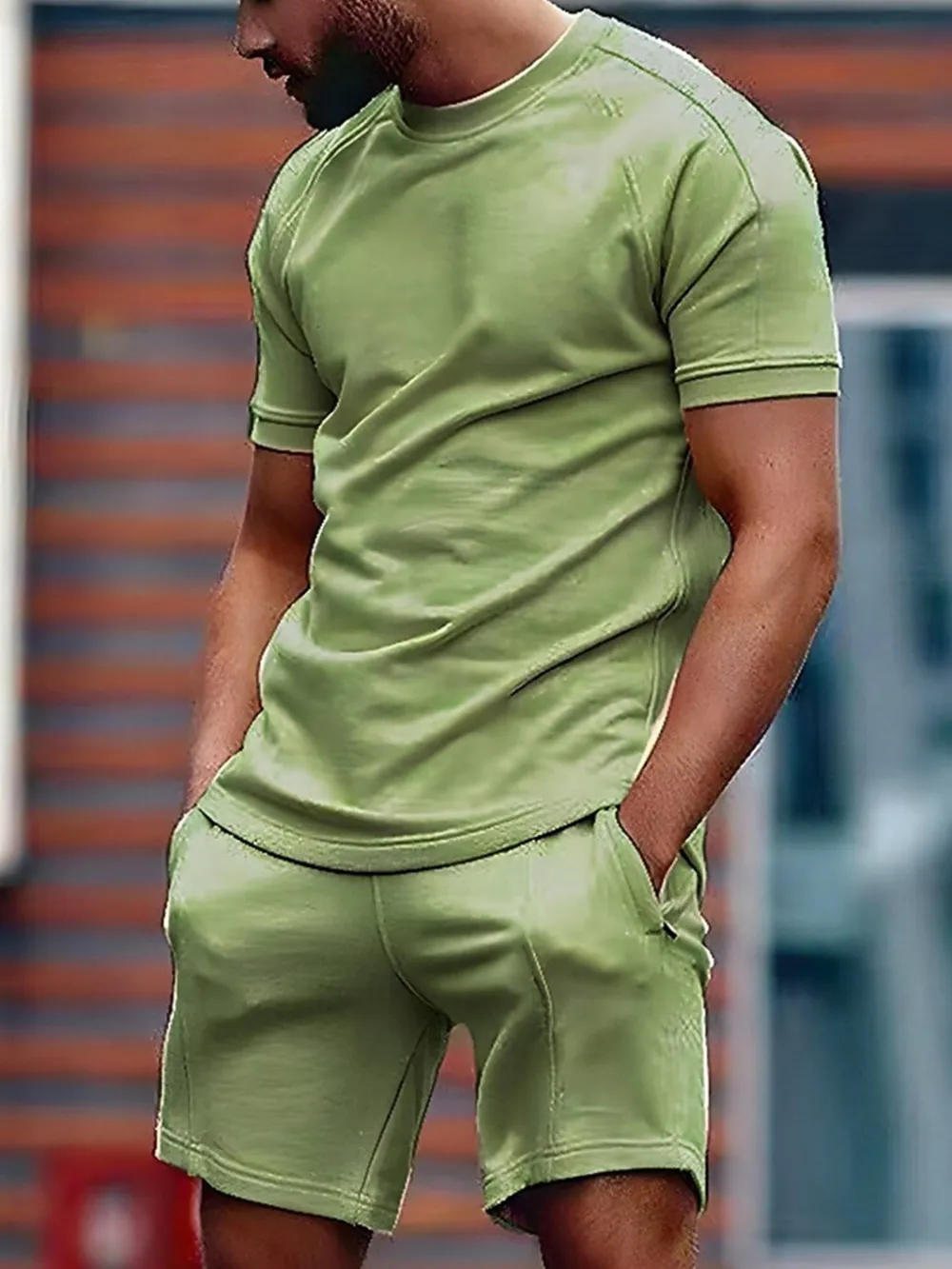 Mens Short Sets 2 Piece Outfits Fashion Summer Tracksuits Casual Set