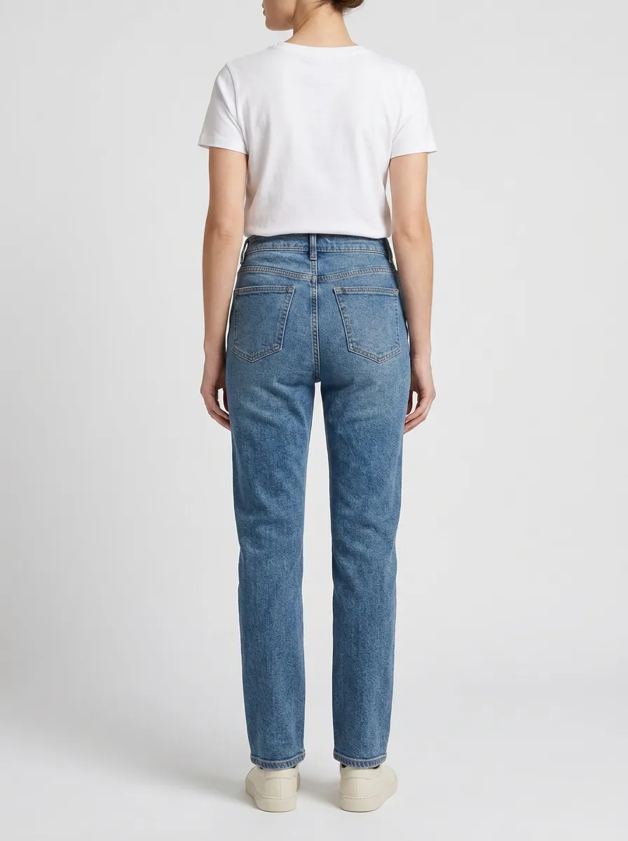 Relaxed-Profile Printed Denim Jeans
