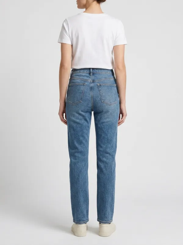 Relaxed-Profile Printed Denim Jeans