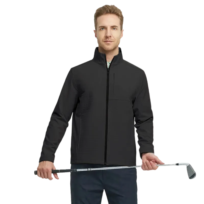 Men's Golf Windbreaker Jacket, Waterproof Windproof Performance Outerwear, Lightweight Warm Multifunctional Jacket for Outdoor Sports
