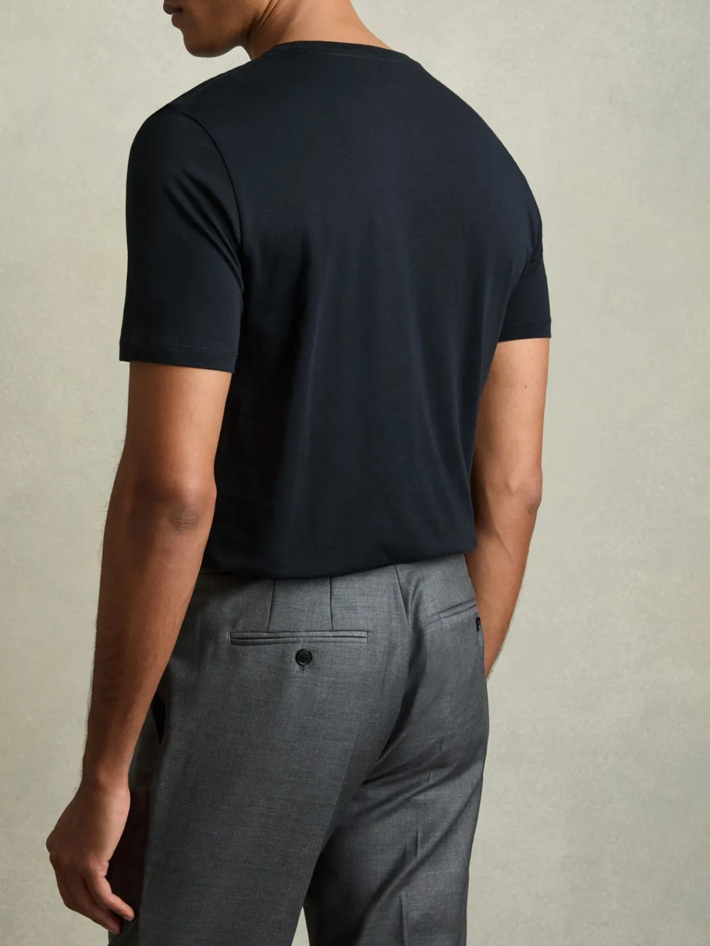 Men's All-Match Cotton Knitted Round Neck Short Sleeves
