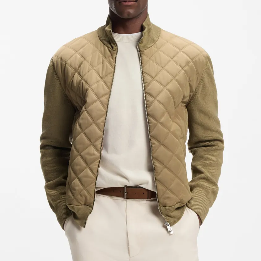 Padded Hybrid Knit Men's Jacket