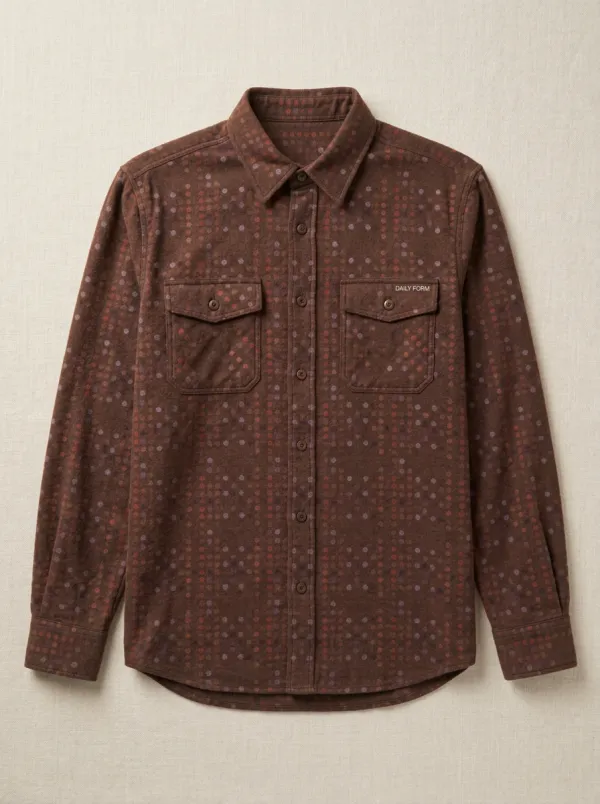 Polka-Dot Long-Sleeve Men's Long-Sleeve Shirt