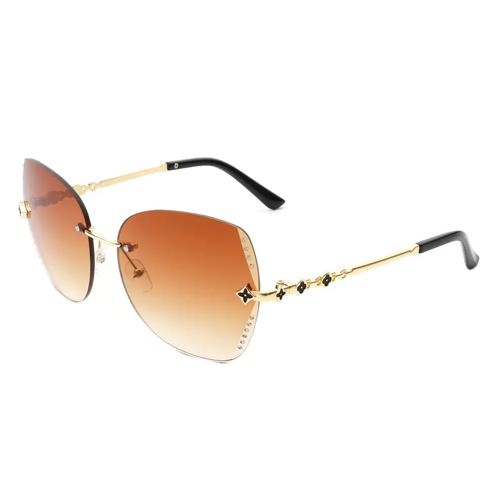 Cozy Rimless Butterfly Frame Sunglasses