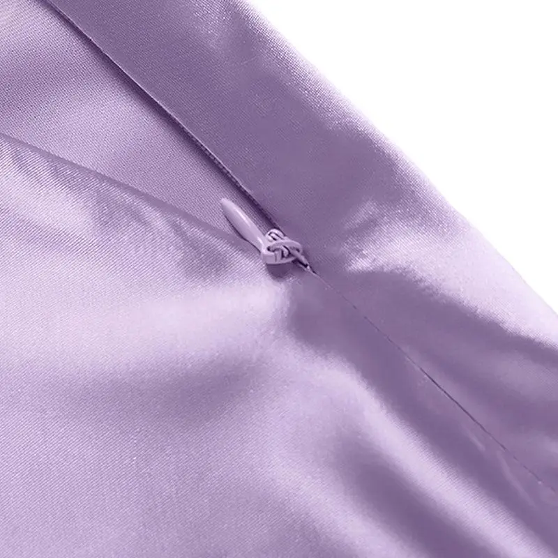 Satin Silk High-Waist Skirt