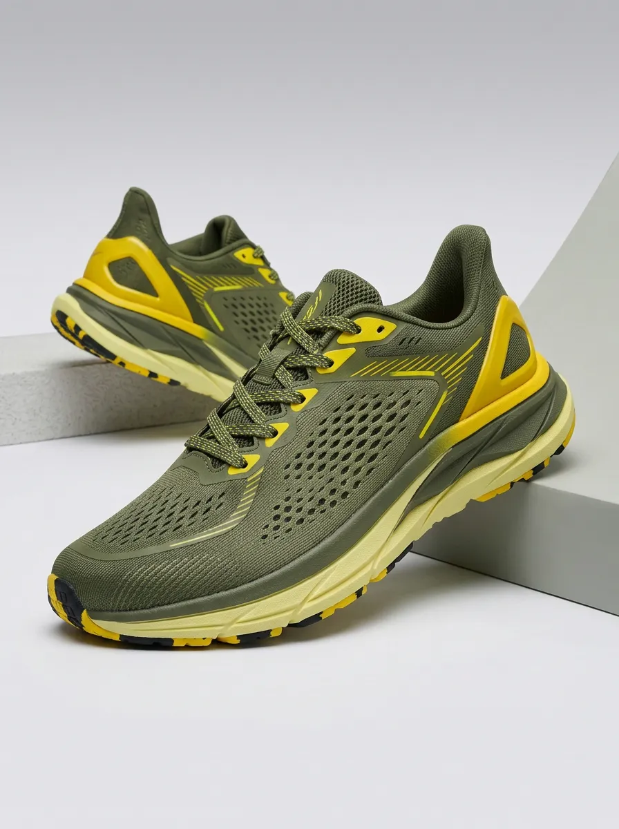 Men's Runner Mesh Breathable Printed Running Shoes