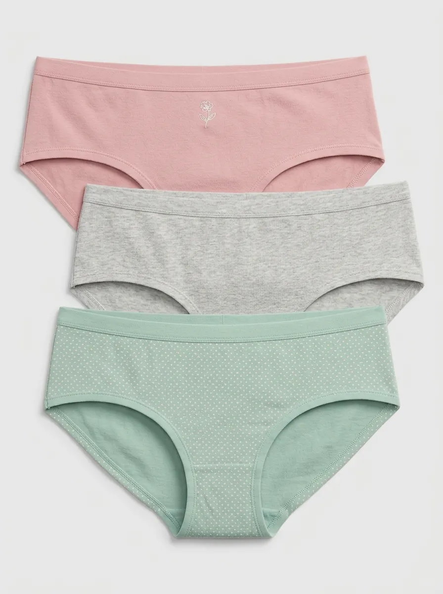 Everyday Polka-Dot Women's Three-Piece Panty Set