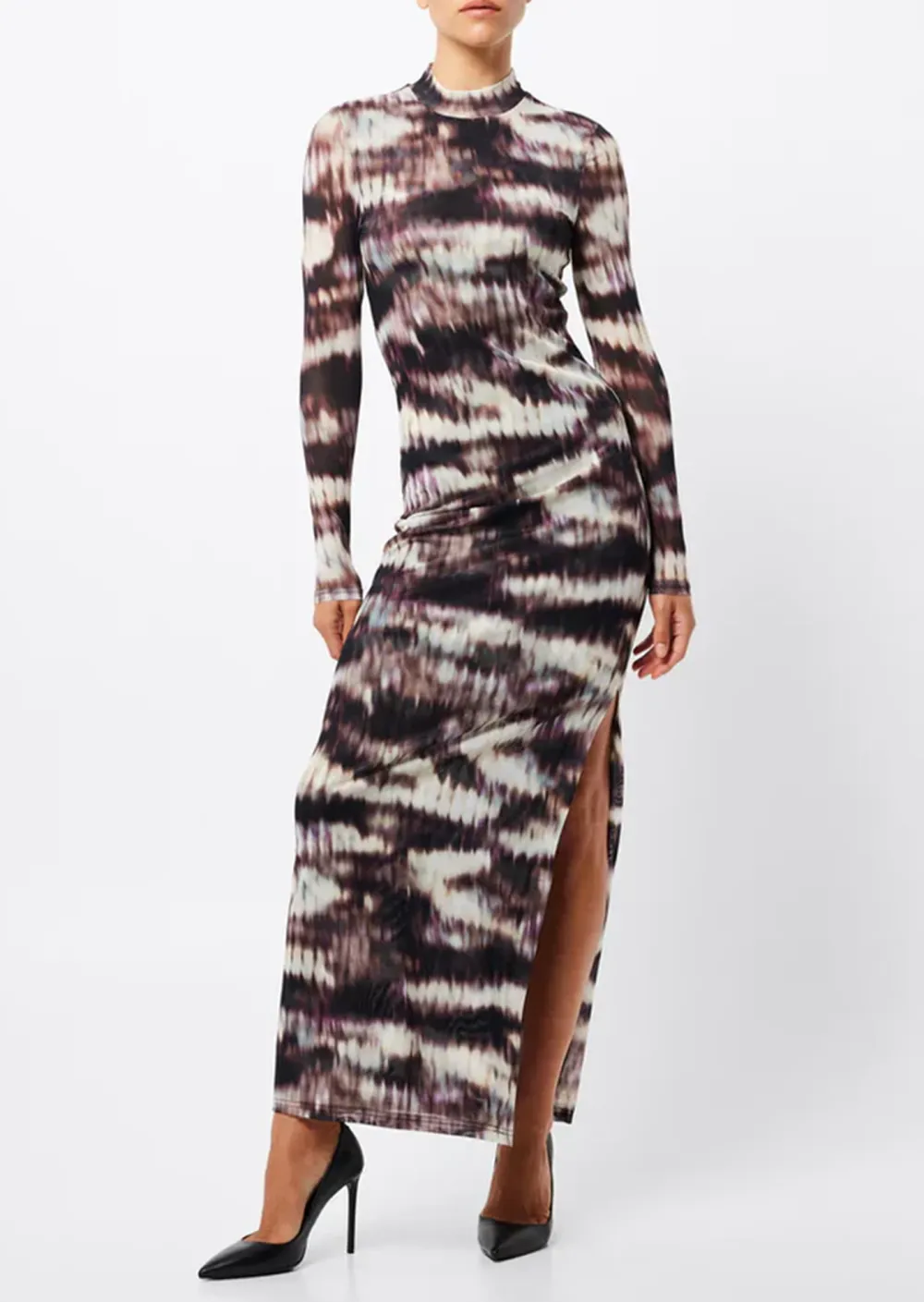 FUSION MOCK NECK MAXI DRESS