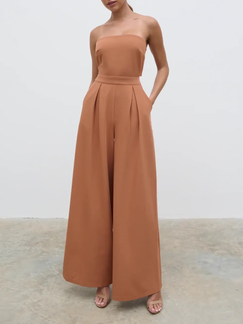 Sleeveless Bandeau Jumpsuit