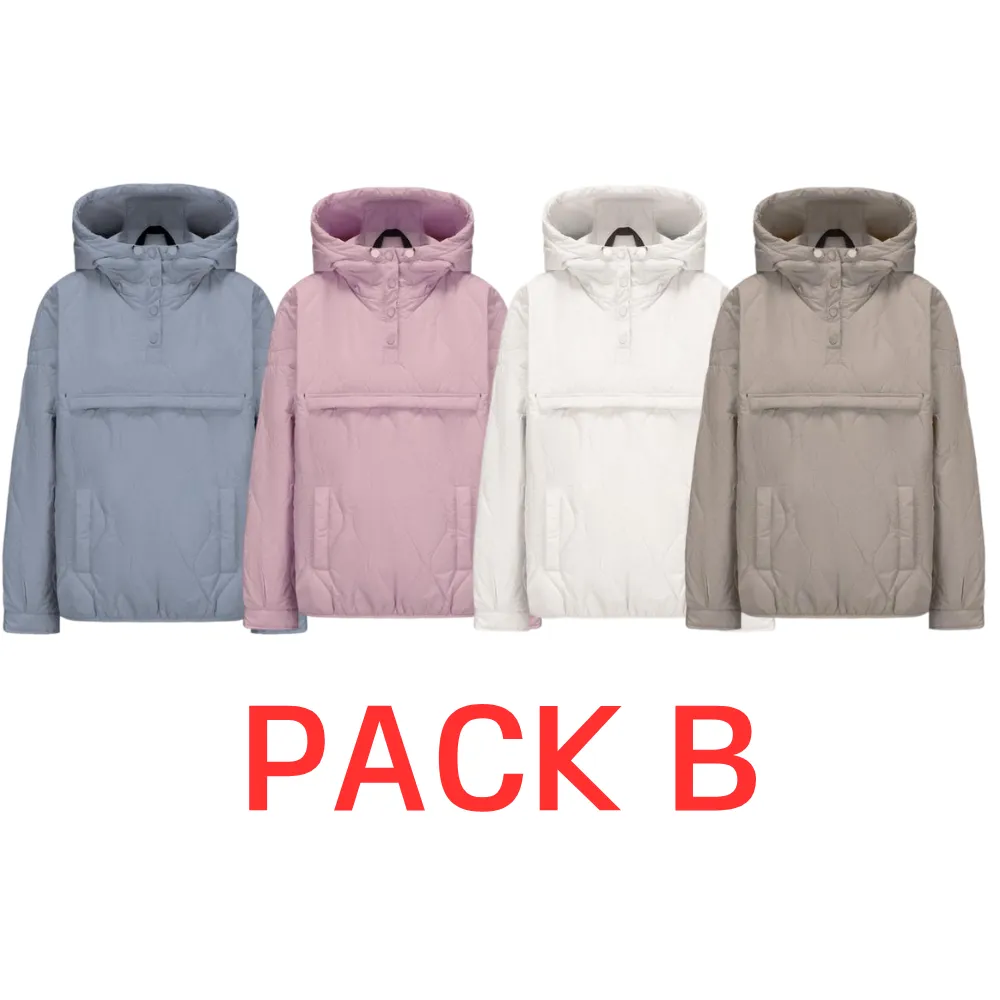 Women's Packable Puffer Hoodie Coat