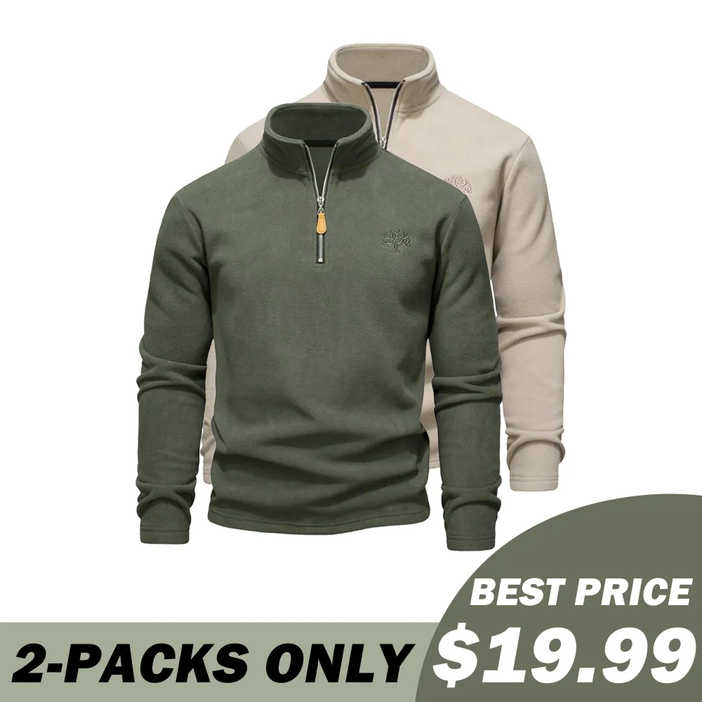 Men’s Half-Zip Fleece Sweatshirt | Warm, Casual & Comfortable