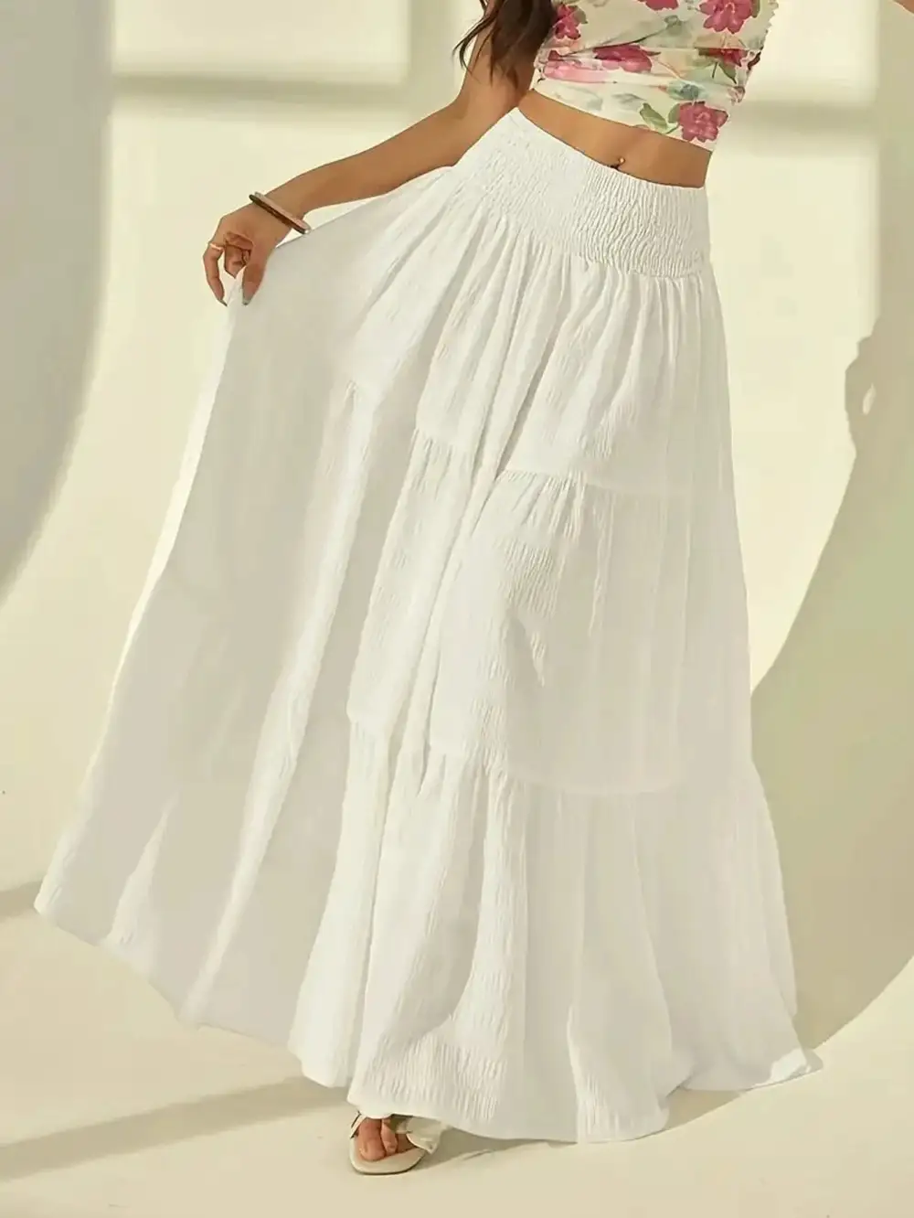 Relaxed Tiered Maxi Skirt