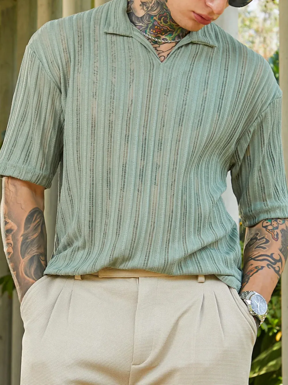 Green Relaxed Polo T-Shirt