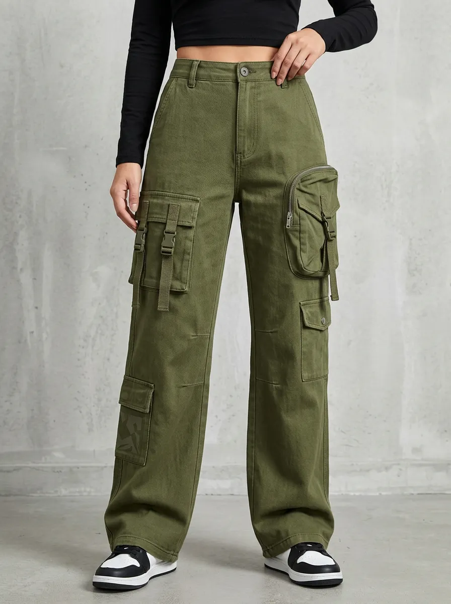 Functional Multi Pocket Shape Women's Multi Pocket Cargo Pants
