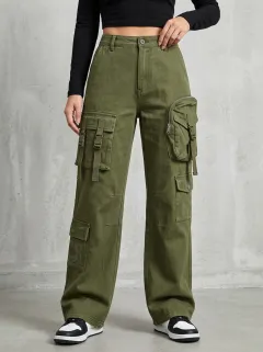 Functional Multi Pocket Shape Women's Multi Pocket Cargo Pants